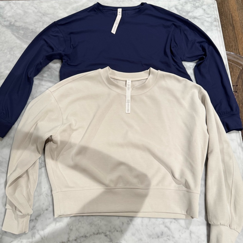 Navy and Cream Lulu Lemon Sweatshirts